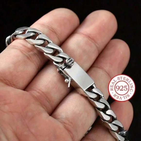 Sterling Silver Chain Bracelet - Picture 2 of 5